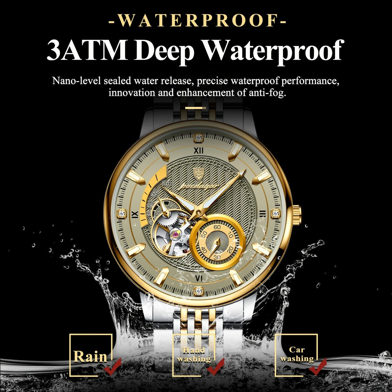 POEDAGAR Men's Automatic Watch