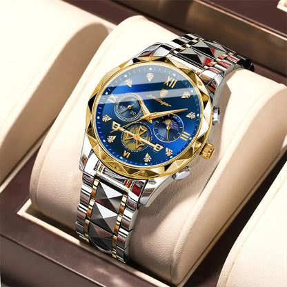 POEDAGAR Luxury Man Wristwatch Waterproof Luminous Chronograph Watch