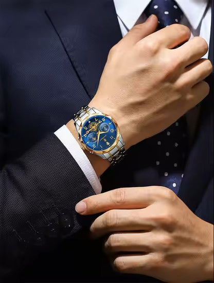 POEDAGAR Luxury Man Wristwatch Waterproof Luminous Chronograph Watch