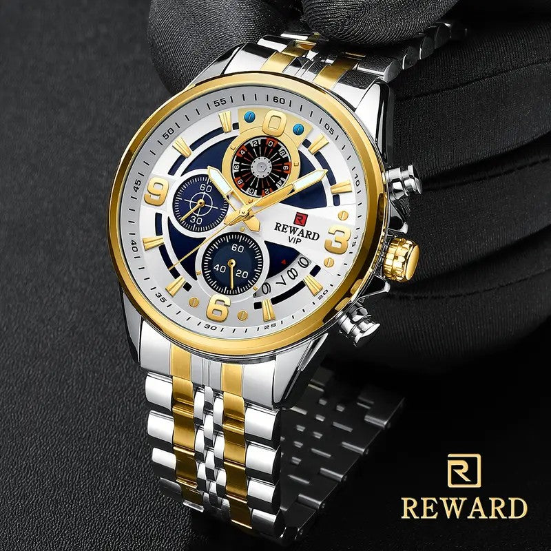 REWARD Men's Luxury Blue Quartz Wristwatch